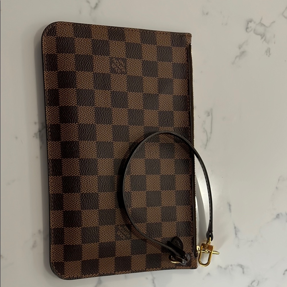 Louis Vuitton Brown Checkered Wristlet